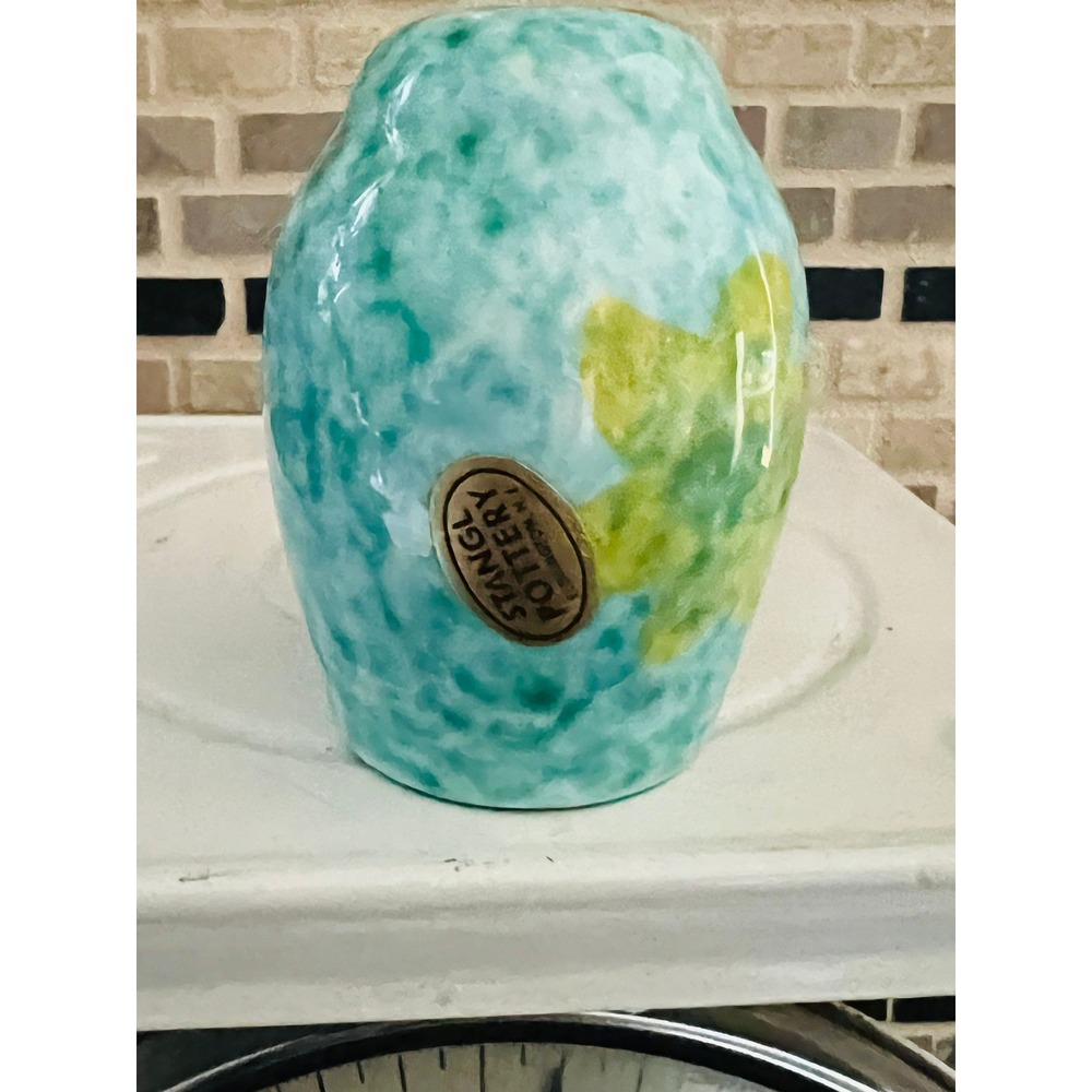 Stangl Stardust Salt Shaker Turquoise Blue Aqua Vintage Handpainted - Picture 2 of 5